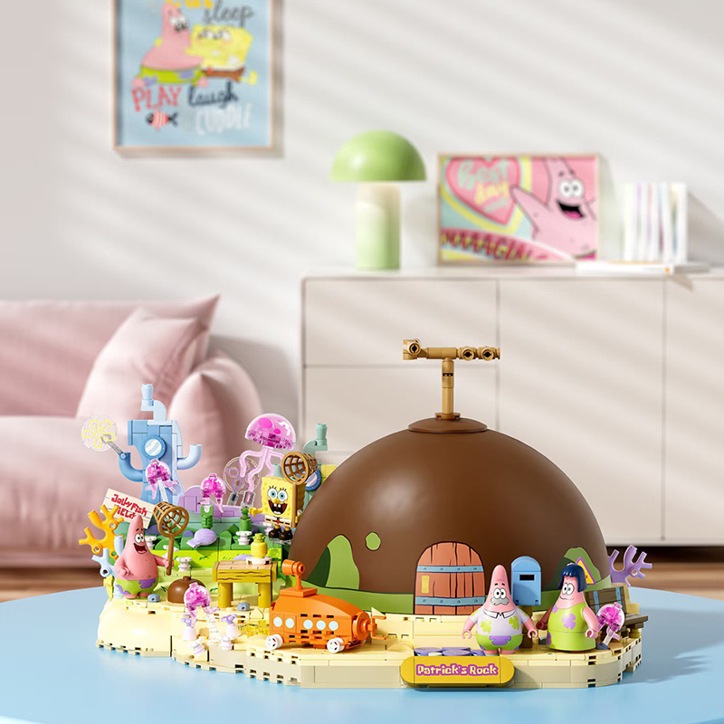 Kids First Education - Spongebob Patrick Star Rock House Bausteine