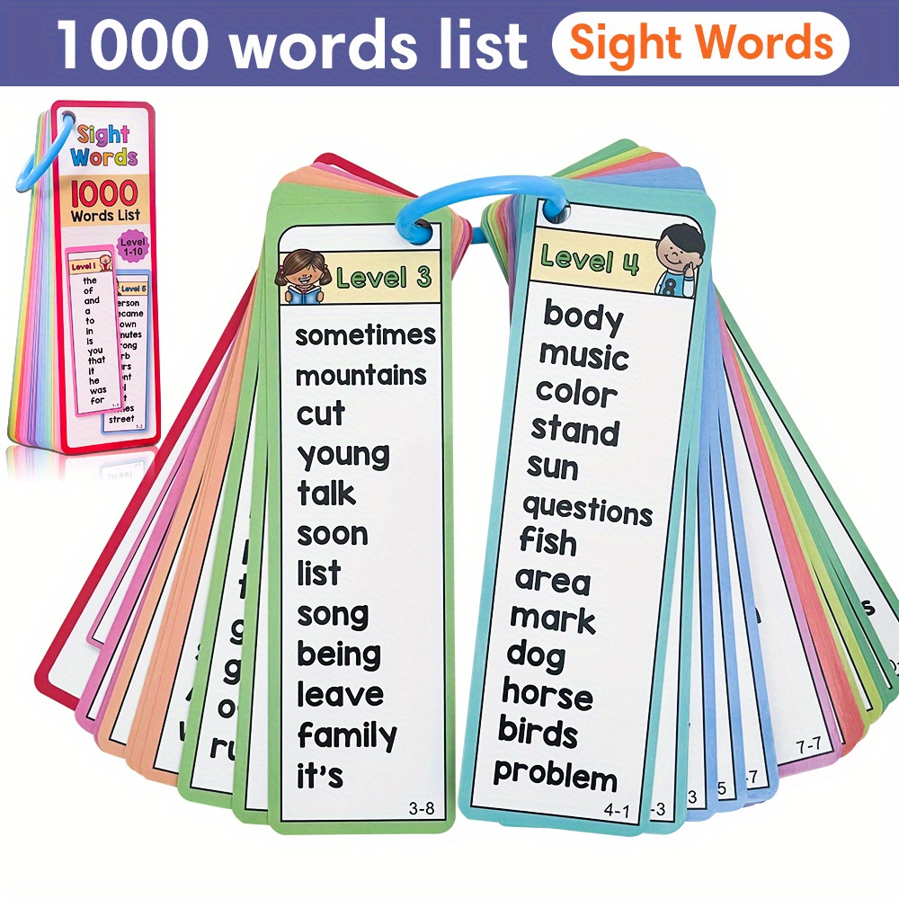 Kids Education Activities - 1000 Sichtwörter-Lernkarten für Kinder im Alter