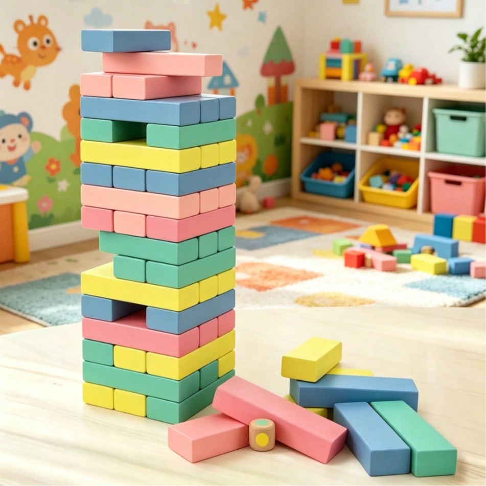 Holz-Stapelspiel mit Turm, 51  – Kids Education Number Bewertung und Preis
