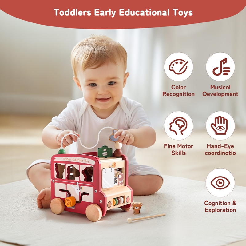 Holzbus-Spielzeug mit individu – Kids Education Name Bewertung und Preis