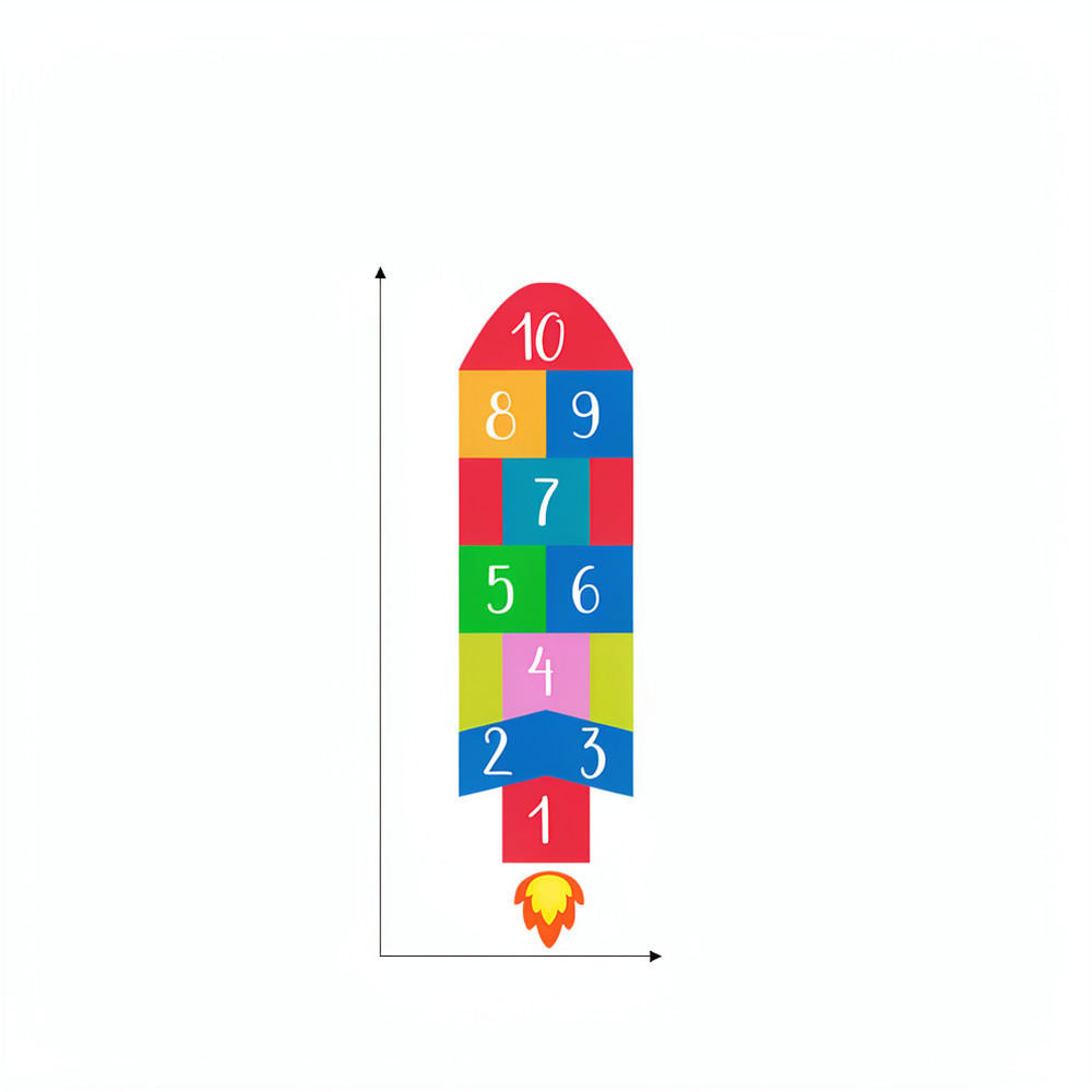 Pädagogischer Raketen-Hopscotc – Kids Education Number Bewertung und Preis